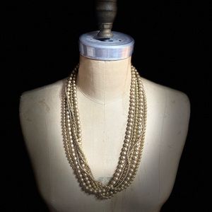 Gold beaded necklace